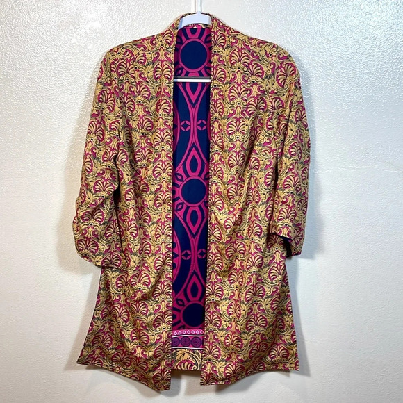 chico's Reversible Printed Kimono Size: O/S/4 - Picture 11 of 13